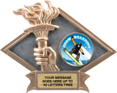 Victory Dimensional Diamond Resin Insert Trophy