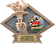 Victory Dimensional Diamond Resin Insert Trophy [6 x 8.5 inch] large