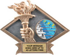 Victory Dimensional Diamond Resin Insert Trophy [6 x 8.5 inch] large