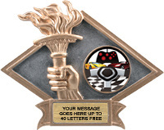 Victory Dimensional Diamond Resin Insert Trophy