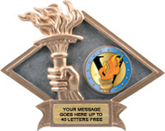 Victory Dimensional Diamond Resin Insert Trophy [6 x 8.5 inch] large