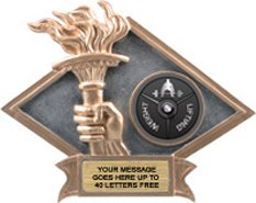 Victory Dimensional Diamond Resin Insert Trophy