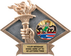 Victory Dimensional Diamond Resin Insert Trophy [6 x 8.5 inch] large