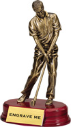 Golf Bronze Resin on Rosewood Finish Base [7.5 inch] small