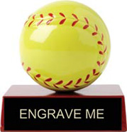 Softball Heritage Wood & Resin Trophy [3 inch]