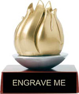 Victory Torch Heritage Wood & Resin Trophy [3 inch]