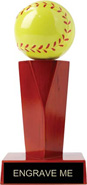 Softball Heritage Wood & Resin Trophy [6.75 inch]