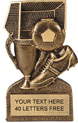 Soccer Ball with Cleat & Goal Resin [4.5 inch]