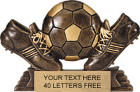 Soccer Cleat and Ball Resin [3.5 inch]