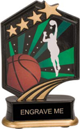 Basketball Graphic Sport Resin Trophy [5.5 inch]