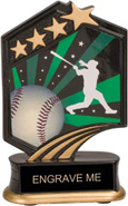 Baseball Graphic Sport Resin Trophy [5.5 inch]