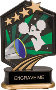 Cheer Graphic Sport Resin Trophy [5.5 inch]