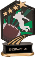 Football Graphic Sport Resin Trophy [5.5 inch]