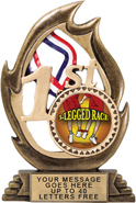 1st Place Flame Color Resin Trophy [7.25 inch]