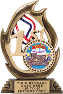 1st Place Flame Color Resin Trophy