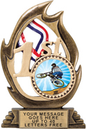 1st Place Flame Color Resin Trophy [7.25 inch]