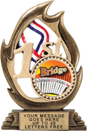 1st Place Flame Color Resin Trophy [7.25 inch]