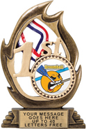 1st Place Flame Color Resin Trophy [7.25 inch]