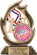 1st Place Flame Color Resin Trophy [7.25 inch]