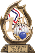 1st Place Flame Color Resin Trophy [7.25 inch]