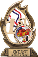 1st Place Flame Color Resin Trophy [7.25 inch]