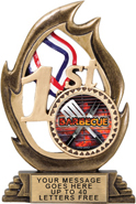 1st Place Flame Color Resin Trophy [7.25 inch]