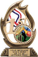 1st Place Flame Color Resin Trophy [7.25 inch]