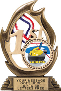 1st Place Flame Color Resin Trophy [7.25 inch]