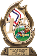 1st Place Flame Color Resin Trophy [7.25 inch]