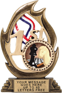 1st Place Flame Color Resin Trophy [7.25 inch]