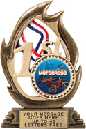 1st Place Flame Color Resin Trophy [7.25 inch]