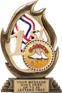 1st Place Flame Color Resin Trophy [7.25 inch]