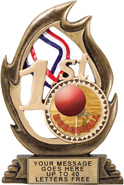 1st Place Flame Color Resin Trophy [7.25 inch]