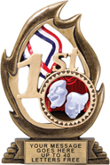 1st Place Flame Color Resin Trophy [7.25 inch]