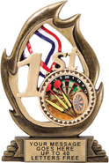 1st Place Flame Color Resin Trophy [7.25 inch]