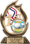1st Place Flame Color Resin Trophy [7.25 inch]