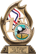 1st Place Flame Color Resin Trophy [7.25 inch]