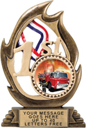 1st Place Flame Color Resin Trophy [7.25 inch]