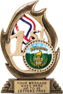 1st Place Flame Color Resin Trophy [7.25 inch]