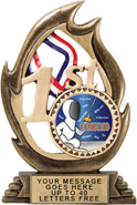 1st Place Flame Color Resin Trophy [7.25 inch]