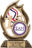 1st Place Flame Color Resin Trophy [7.25 inch]