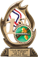 1st Place Flame Color Resin Trophy [7.25 inch]