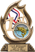 1st Place Flame Color Resin Trophy [7.25 inch]