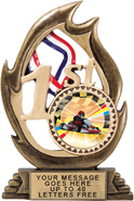 1st Place Flame Color Resin Trophy [7.25 inch]
