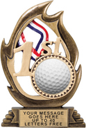 1st Place Flame Color Resin Trophy [7.25 inch]