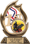 1st Place Flame Color Resin Trophy [7.25 inch]