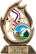 1st Place Flame Color Resin Trophy [7.25 inch]
