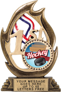 1st Place Flame Color Resin Trophy [7.25 inch]