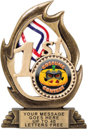 1st Place Flame Color Resin Trophy [7.25 inch]