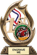 1st Place Flame Color Resin Trophy [7.25 inch]